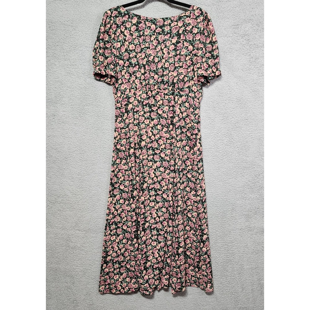 Joni Blair Womens Dress Floral Vintage Size 13 Emperor Waist 80's - Picture 10 of 10